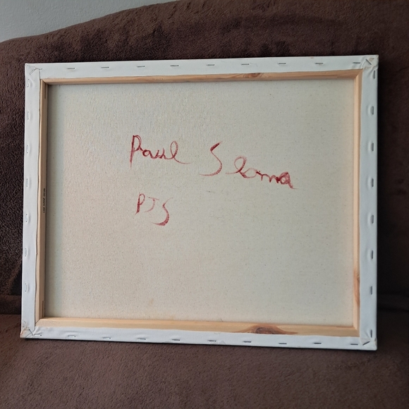 Bob Ross Inspired Fall Season Waterfall Pink Sunrise Oil Canvas Hand Painted - Picture 5 of 5